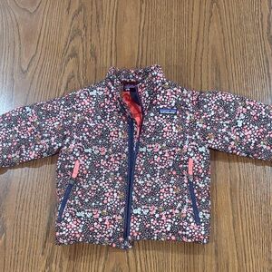 Patagonia Kids Floral Puffer Jacket - Pink and Black